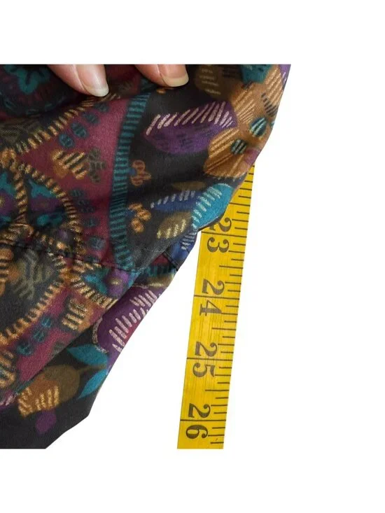 Vtg Pierre Cardin Womens Jacket Large Multicolor Paisley Elastic Hem Cuffs Zippe - Picture 9 of 16